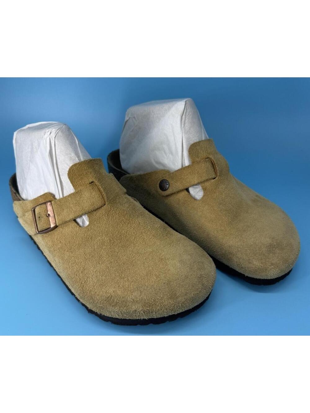 Birkenstock Boston  Clog Mink Suede Comfort Slip-On Sandals Size 39 M6/ W8